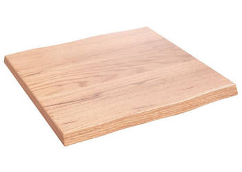 Blat stołu jasny brąz 40x40x2 cm dąb z naturalną krawędzią WM-363926