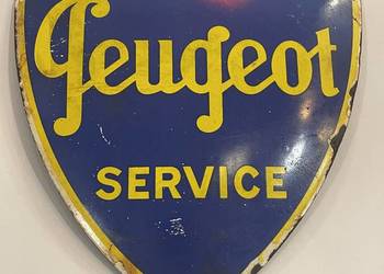 Emaliowana tablica reklamowa Peugeot Service