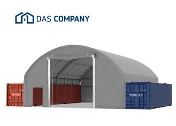 10x12m Namiot ZADASZENIE do kontener WEJŚCIE+WJAZD