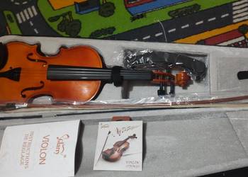 Skrzypce Glarry  4/4 idealne dla początkujących + akcesoria