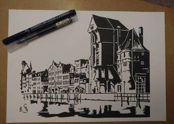 Rysunek: Gdańsk - cienk - blok t. A4 250 g/m2