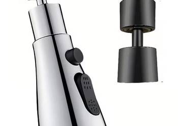 Przedłużka Kranu 3 Tryby| Obrotowa| Adapter| Srebrna| AS