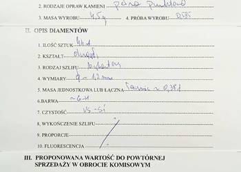 Złota Obraczka z Diamentem pr 585 4,50g