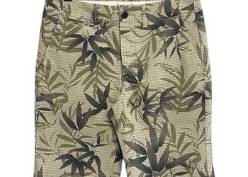 Męskie bawełniane spodenki/szorty zielone w liście Jack&Jones 36/S