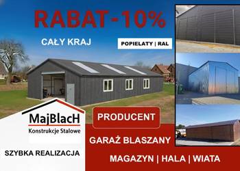 GRAFIT - Garaż Blaszany Dwuspadowy | Złoty Dąb |Wiata | Hala    - Maj-Blach