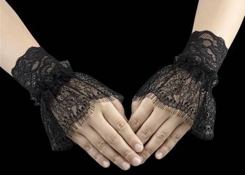 Mankiety koronkowe czarne