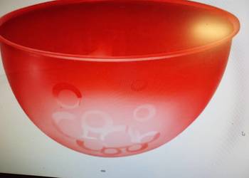 Miska z  tworzywa czerwona bąble firma practic Nowa