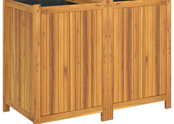 Donica ogrodowa z wyściółką 100x50x75 cm lite drewno akacjowe WM-366445