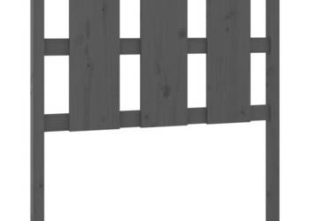 Wezgłowie łóżka szare 1055x4x100 cm lite drewno sosnowe WM-817977