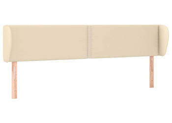 Zagłówek uszak kremowy 183x23x78/88 cm tkanina WM-3117023