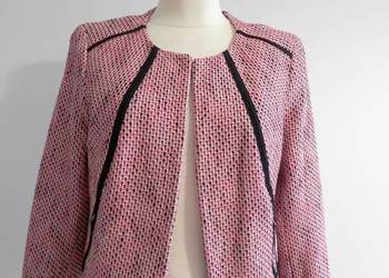 Marynarka Tweedowa Szanelka Blezer Żakiet Kurtka Lekka Marks & Spencer XL