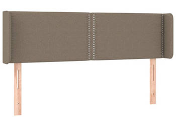 Zagłówek do łóżka z LED taupe 147x16x78/88 cm tkanina WM-3123098