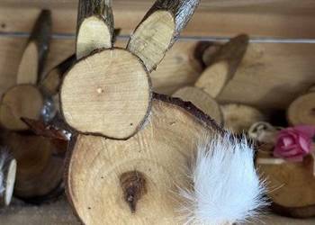 Magnetyczny Zajączek z Drewna – Naturalna Ozdoba na Lodówkę
