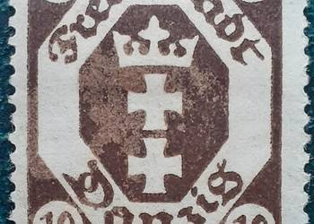 Znaczek Danzig Mi 74 - znaczek z błędem.