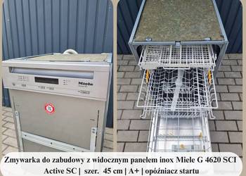 Zmywarka do zabudowy z widocznym panelem inox Miele G 4620 SCI Active SC