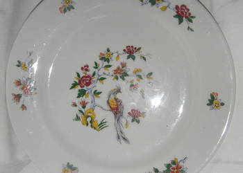 talerz z pawiem vintage porcelana Francja_JSzD