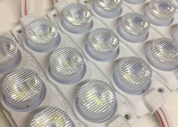 LED moduł 3 x 1W soczewkowy 6000k biały zimny i niebieski