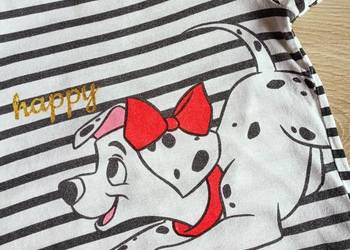 T-shirt koszulka dziewczęca biała w paski 110