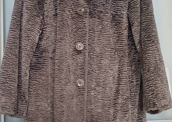 Kożuch płaszcz beżowy kawowy Dennis Basso  rozm. 42