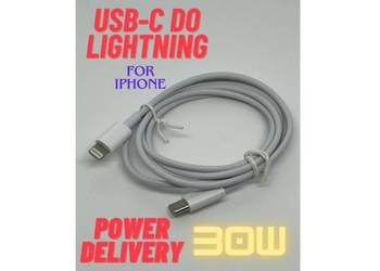 Kabel Typ-C do iPhone Lightning PD 30W | 1m | biały - premium