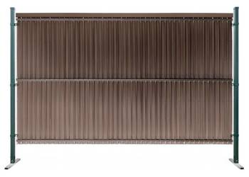 Listwy ogrodzeniowe pionowe szerokie 62-80mm 123x250cm - zestaw