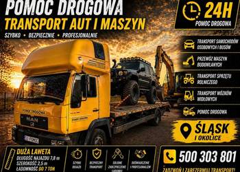 Transport, holowanie, duża  laweta