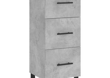 Szafka szarość betonu 345x34x90 cm materiał drewnopochodny WM-828632