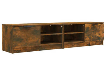 Szafka pod telewizor 2 szt. przydymiony dąb 80x35x365 cm WM-817118