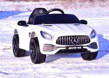 BAWIBUS.PL Auto samochód na akumulator MERCEDES AMG GT jeździk biały