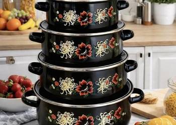 Promocja !!! Garnki emaliowane czarne