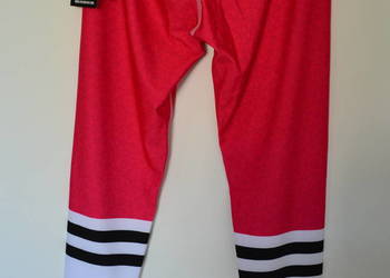 Damskie długie legginsy Olimp High Sock Pink White - roz. XL