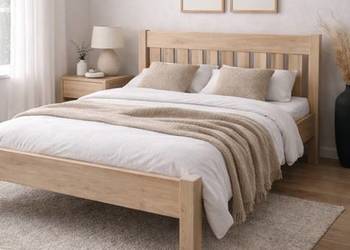 Łóżko z litego drewna dębowego