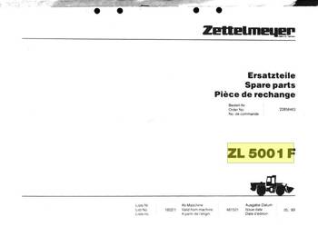 ZL 5001F Zettelmeyer katalog części ładowarka wysyłka !