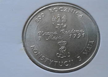 10 000 zł.-200 r.Konstytucji III Maja-1991 r.-UNC