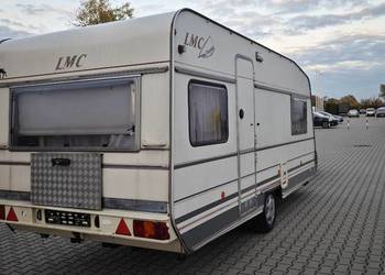 Przyczepa kempingowa LMC 530P stacjonarna na działkę lub budowę, transport