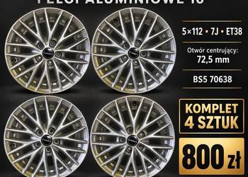 4 x Oryginalne felgi  marki Borbet 7,0Jx16“ ET 38 5x112 Numer Kat.  BS5 706