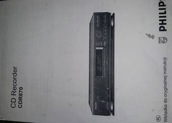 Polska Instrukcja CD Recorder CDR870 nagrywarka audio