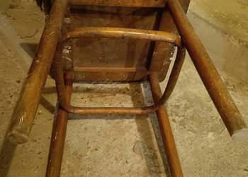 Stolik, stołek zabytkowy w stylu Thonet AGUILA, sygnatura