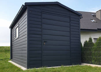 Domek ogrodowy 2,5×3,5m – ciemny grafit matowy