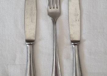 2 noże + widelec (ten sam wzór) – stainless Poland – PRL