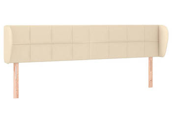 Zagłówek uszak kremowy 183x23x78/88 cm tkanina WM-3117163