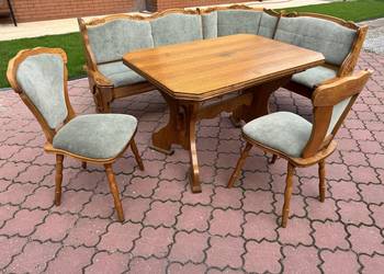 Narożnik kuchenny stylowy rogówka stół rozkładany 2 krzesła komplet kuchnia