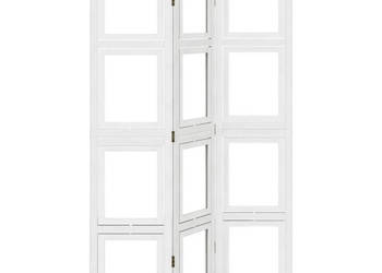Parawan pokojowy 3-panelowy biały lite drewno paulowni WM-358686