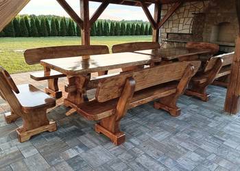 Meble Ogrodowe, stół, ławy, krzesła, altana, taras