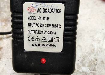 Zasilacz DC 4,8V 250mA prądu stałego