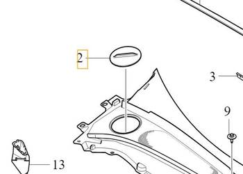 VOLVO S90 V90 XC60 II prawa zaslepka podszybia 31402279