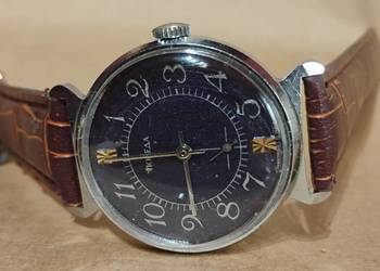 Zegarek Męski Pobieda krab 15 JEWELS 2602 ciemno niebieska baranek