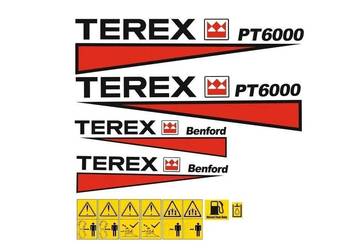 Naklejki oklejenie naklejka - TEREX PT 6000 BENFORD Zamiennik