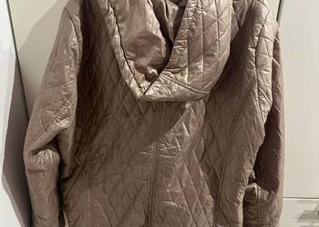 Złota elegancka duża kurtka wiosenna 52