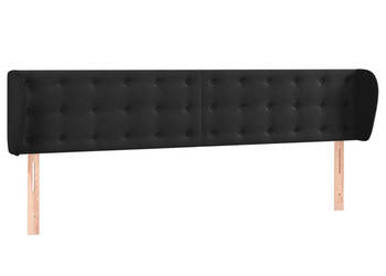 Zagłówek uszak czarny 183x23x78/88 cm aksamitny WM-3117640